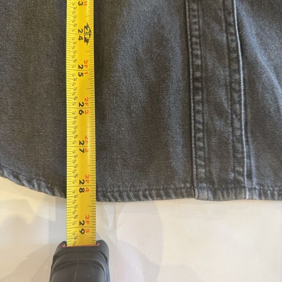 Harley Davidson Shirt Womens M Gray Denim Embroidered Button Up Motorcycle Biker - Picture 8 of 9